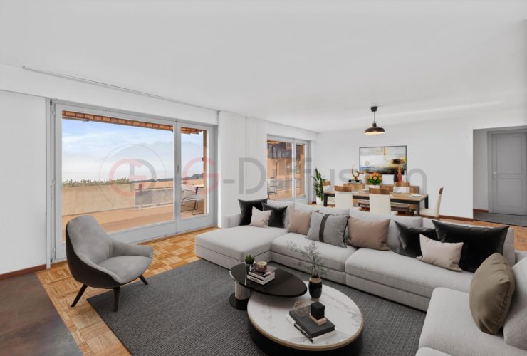 Appartement spacieux avec une vue panoramique sur le Lac Léman et le Lavaux