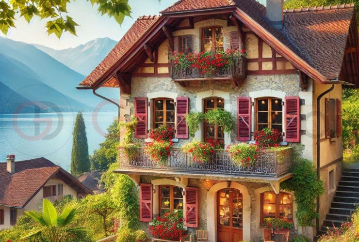 Maison de maître avec un grand jardin