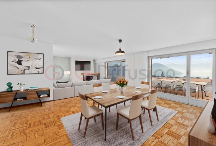 Spacieux avec une vue panoramique sur le Lac Léman et le Lavaux