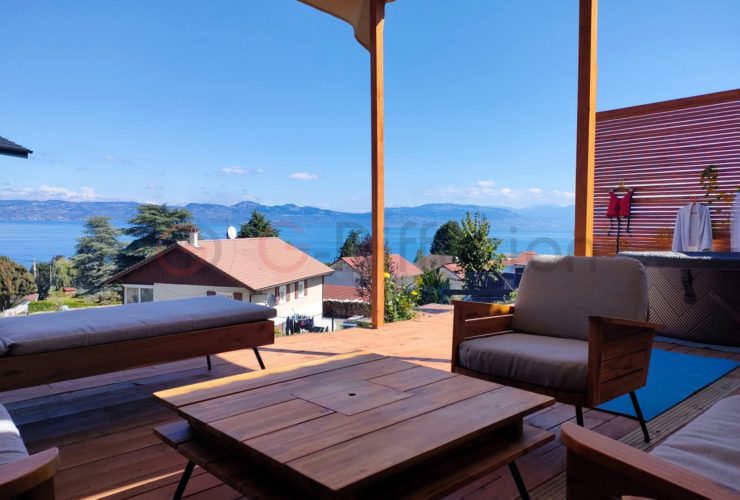 VILLAS D’EXCEPTION – VUE PANORAMIQUE SUR LE LAC LEMAN– TERRAIN CONSTRUCTIBLE
