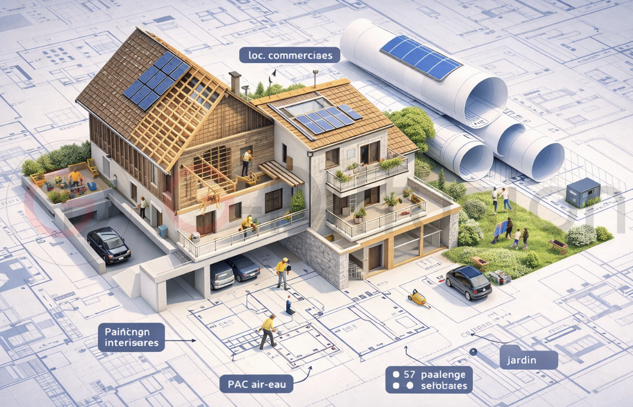 TERRAIN AVEC PERMIS EN FORCE _ PROJET 7 LOGEMENTS