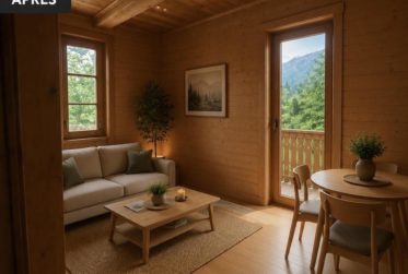 Chalet 2.5 pièces entièrement rénové avec jardin – Vue panoramique – Troistorrents