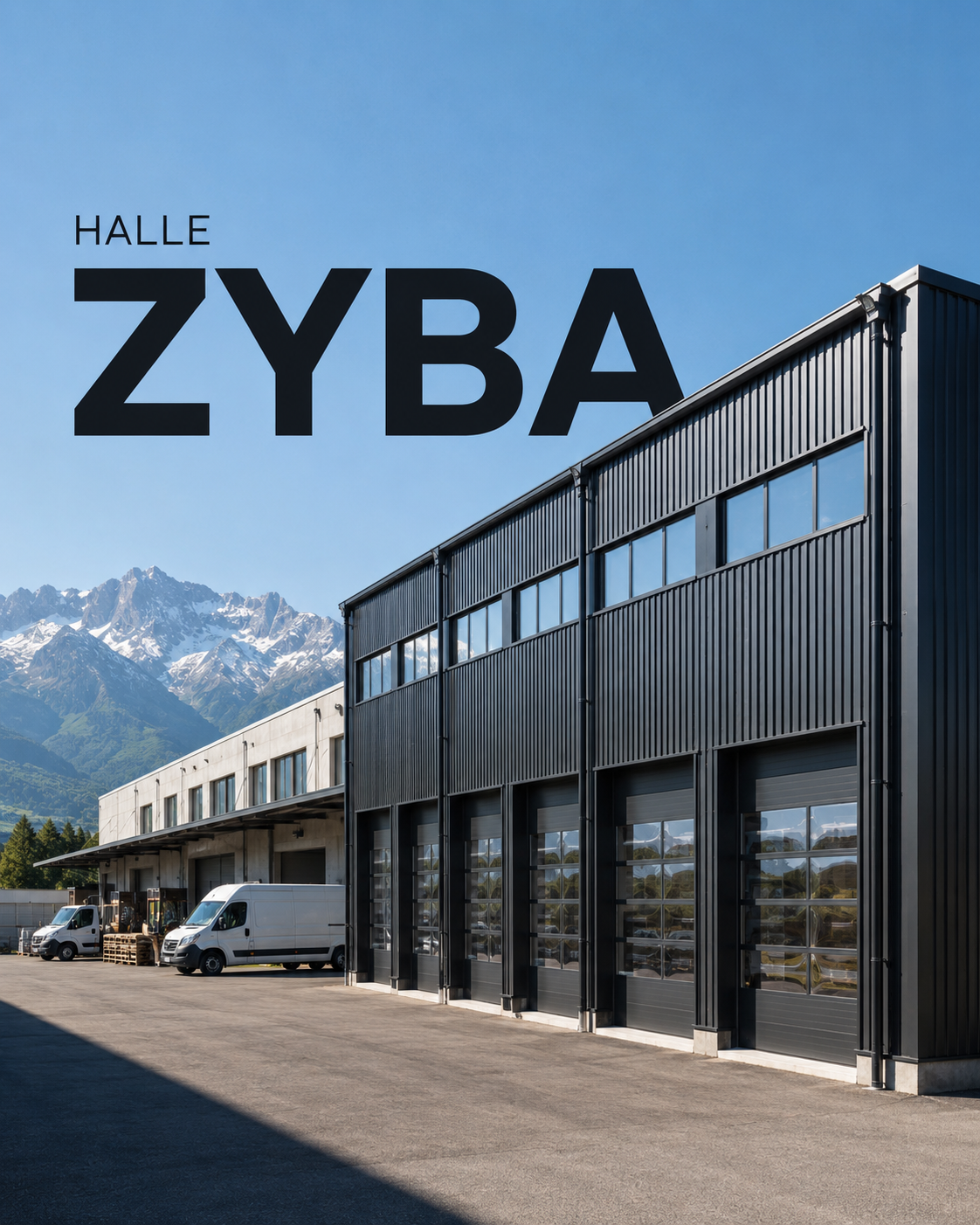 Promotion immobilière – Box commerciaux avec mezzanine à vendre à Collombey
